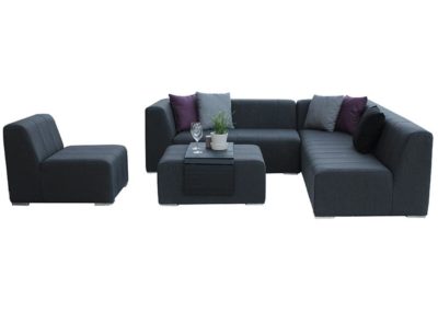 Cube Corner Seating With Ottoman