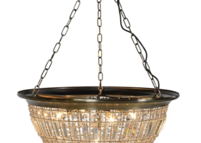 Silver and Glass Drop Ceiling Light